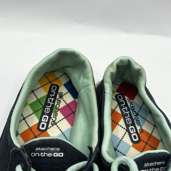 Skechers Shoes Womens 7 Navy On The Go Slip On Casual Walking Athleisure - Picture 11 of 12